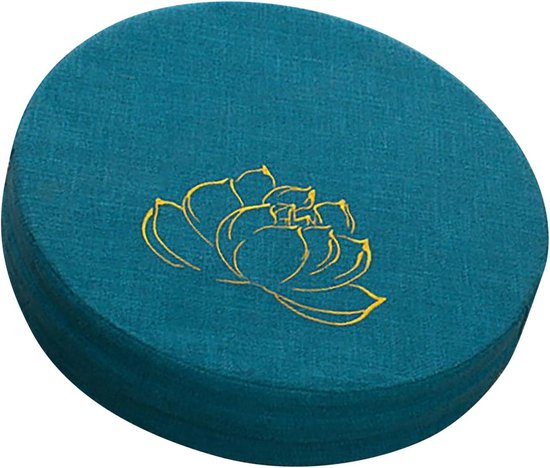 Smoakez - Rond Meditatiekussen met Duurzaam Schuimkatoen - Afneembaar en Wasbaar - Minimalistisch Design - Multifunctioneel Gebruik - Geschikt voor Balkon en Woonkamer - Tatami - Blauw Meer - Ontspanning en Comfort voor Mindfulness-en Yoga-sessies