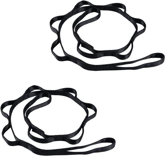 SnelShoppen - 2pcs Hammock Strap Ropes - Verstelbare Daisy Chain Sling voor Yoga, Pilates, Rock Climbing - Duurzaam Nylon, Perfect voor Camping en Bui van Snelshoppen