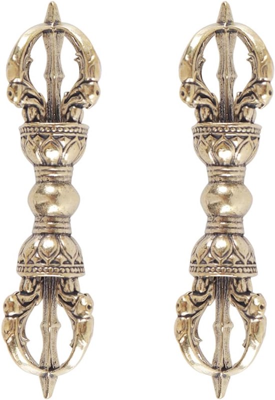 SnelShoppen - Buddhist Supplies - Handgemaakte Brass Vajra Meditatie Symbool voor Thuis, Kantoor, Tafel, DIY Sleutelhanger, Auto Decoratie