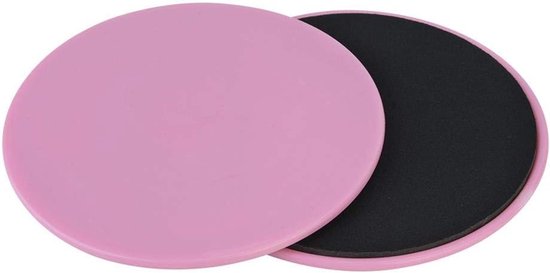 SnelShoppen - Fitness Disc Slides - 2 Stuks Glijdende Schijven, Oefen Schuifplaat voor Thuis, Sport, Yoga, Pilates - Roze, Lichtgewicht en Duurzaam