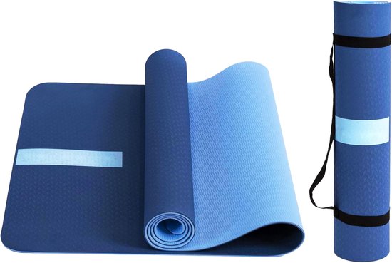 SnelShoppen - G5 HT SPORT Fitnessmat - Yogamat TPE Antislip Milieuvriendelijk Duurzaam 183 x 61 cm Dikte 0,6 cm Ideaal voor Yoga Pilates Stretching Wo van Snelshoppen