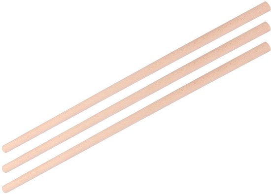 SnelShoppen - Houten Yogastok 3-Delige Open Schouderstok 70 cm - Yoga-Accessoire voor Fitness, Yoga-Assist en Flexibiliteit - Ideaal voor Thuis en Stu
