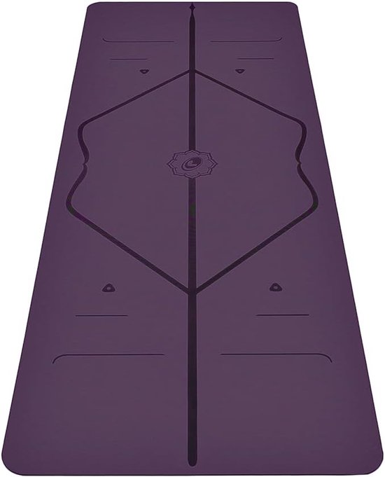 SnelShoppen - Originele yogamat 4,2 mm met gratis yogatas - antislip, zweetbestendig, milieuvriendelijk, uitlijnsysteem, lange en brede mat voor yoga,