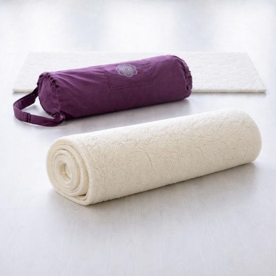 SnelShoppen - Yin Yoga mat Extra Dik Wol 1500g/m2 inclusief Draagtas - Comfortabele en Isolerende Yogamat voor Diepe Ontspanning en Langdurige Oefenin