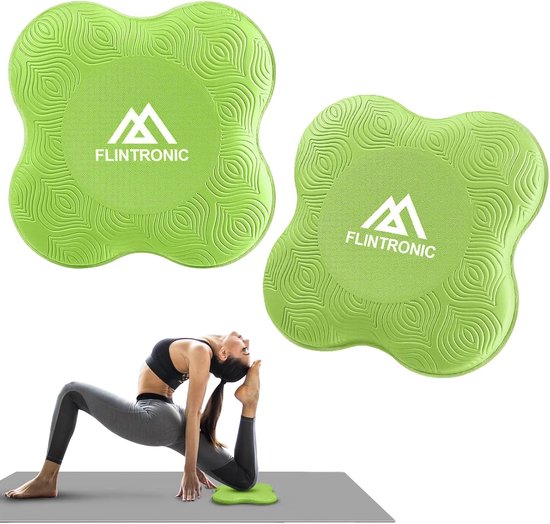 SnelShoppen - Yoga Kniekussen Set van 2 Antislip Yoga Mat Ondersteuningskussen Sport Balanskussen Lichtgewicht Comfortabel voor Knieën, Handen, Polsen