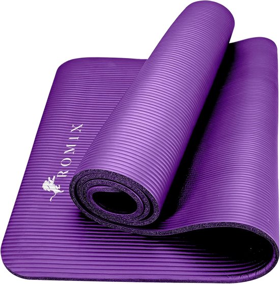 SnelShoppen - Yoga Mat 15 mm Dikte, Antislip Fitness Mat met Draagtas en Riem, Zachte Gymmat 180x60 cm, Zweetbestendige Sportmat voor Mannen en Vrouwe van Snelshoppen