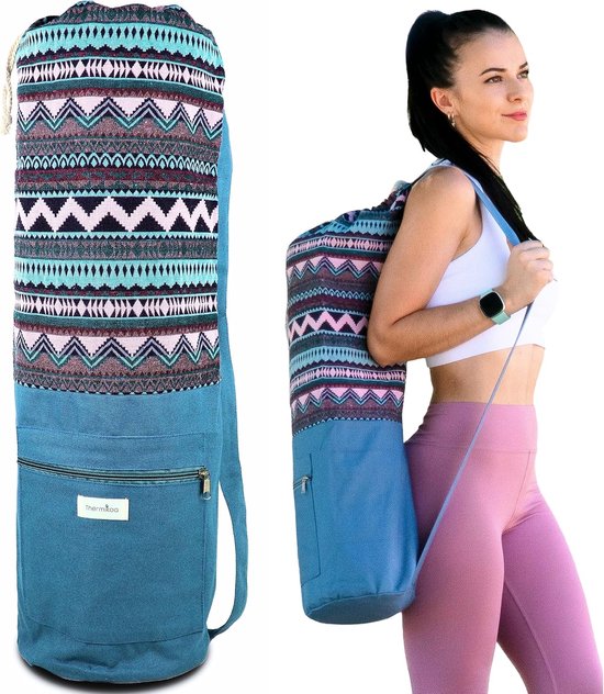 SnelShoppen - Yoga Mat Tas voor Yoga Mat of Pilates Mat, Ruime en Lichtgewicht Sporttas met Zijvak, Ideaal voor Gymnastiek, Sport en Fitness