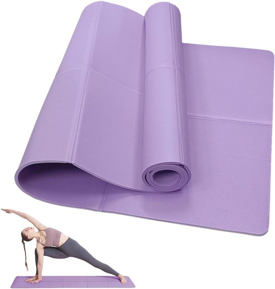 SnelShoppen - Yoga Mat voor Fitness, Pilates, Workout - 6 mm Dikke EVA Gymnastiekmat - Vouwbaar, Antislip, Voor Binnen en Buiten, Camping en Reizen -