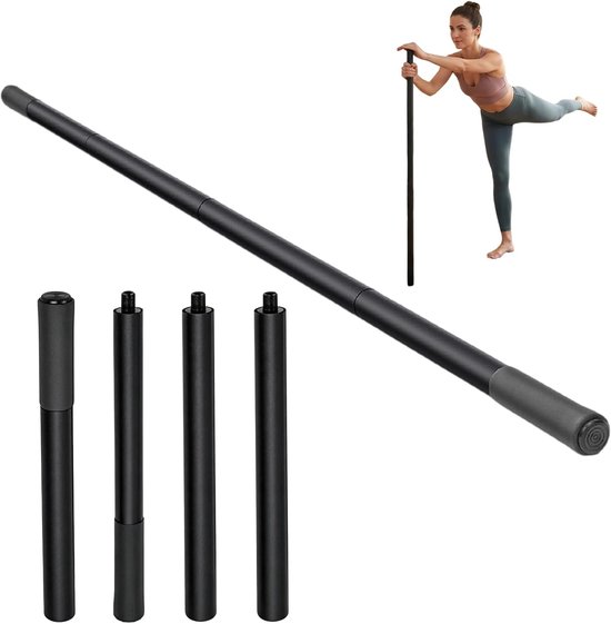 SnelShoppen - Yoga Stick 1.5M Stretch Stick Met Schuimrubberen Handvat - Mobiliteitsstick Voor Yoga, Stretching & Revalidatie - Verstelbare Kruisvormi