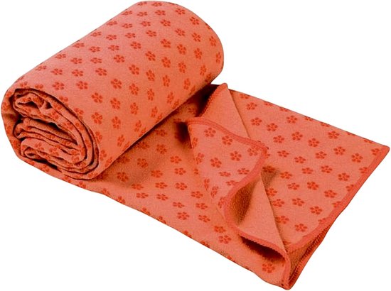 SnelShoppen - Yoga Towel Yoga Dekentje XXL 180 x 60 cm Oranje - Antislip Sneldrogend Microvezel voor Sport, Strand, Picknick en Reizen
