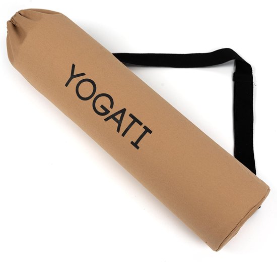 SnelShoppen - Yogamat Tas Groot Aardgeel, Stijlvolle Draagtas voor Yoga en Pilates, Synthetisch Katoen, 19 x 80 cm, Praktische Yoga Accessoire