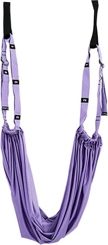 Solfit - Yoga Hangmat - Aerial Yoga - Yoga Doek - Yoga Hammock - Paars - AEROGA van Solfit