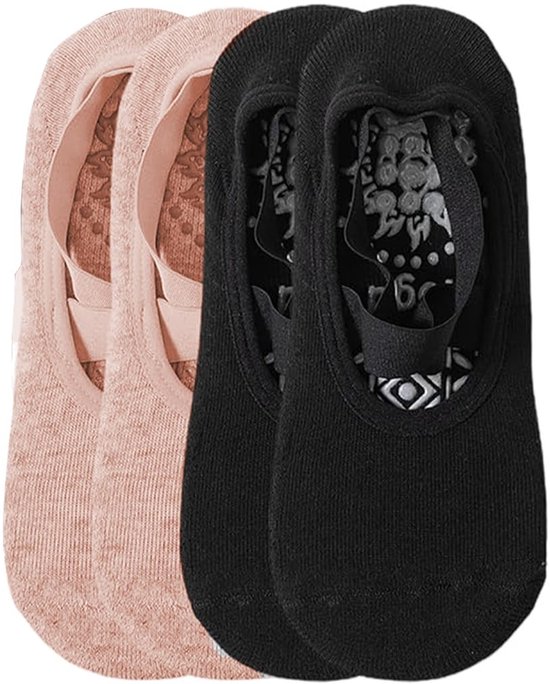 Solidchoice - 2 Paar Antislip Pilates Sokjes voor Yoga en Dans