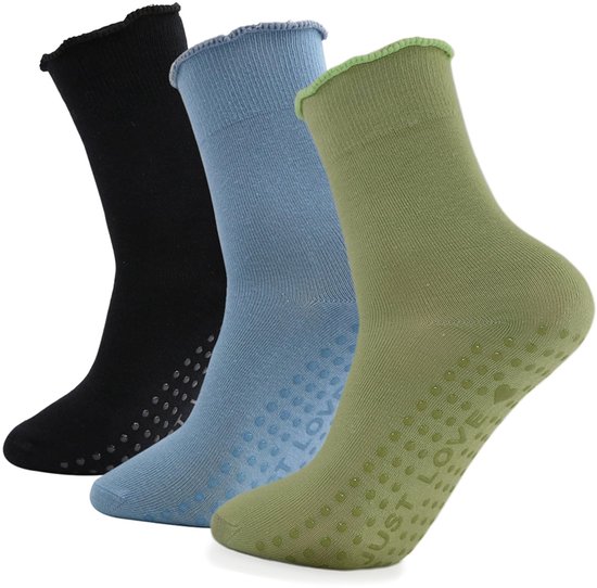 Solidchoice - 3 Paar Non-Slip Yoga Sokken voor Vrouwen