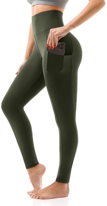 Solidchoice - Hoge Taille Leggings voor Dames met Pockets en Tummy Control