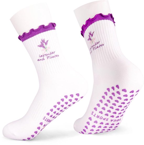 Solidchoice - Non-slip Yoga en Pilates Sokken voor Dames in Lavendel