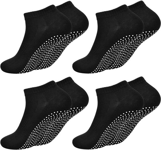 Solidchoice - Set van 4 Antislip Sokjes voor Yoga en Fitness voor Volwassenen