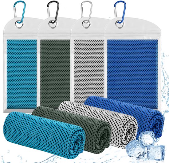 Solidchoice - Set van 4 Cooling Towels voor Sport en Yoga van Solidchoice