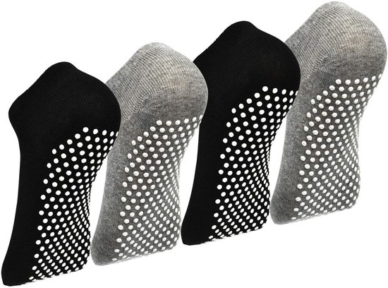 Solidchoice - Unisex Antislip Sokken 4 Paar - Voor Yoga, Pilates en Ballet van Solidchoice