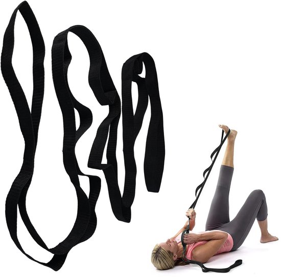 Solidchoice - Yoga Stretching Strap 196x2.5cm Verstelbare Nylon Band van Solidchoice
