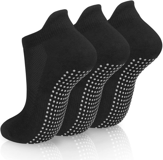 SolidKeus - 3 Pairs Antislip Grip Yoga Sokken voor Dames