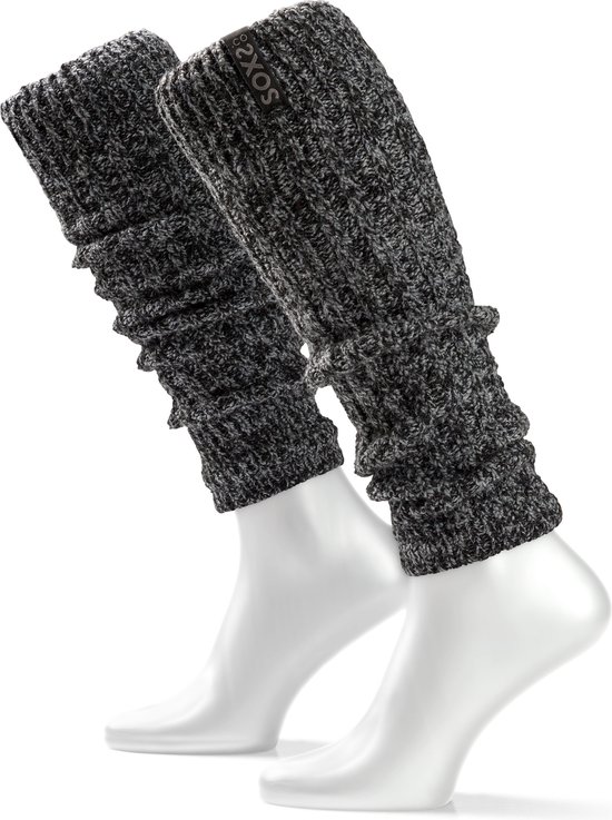 SOXS wollen yoga beenwarmers Black Ink onesize
