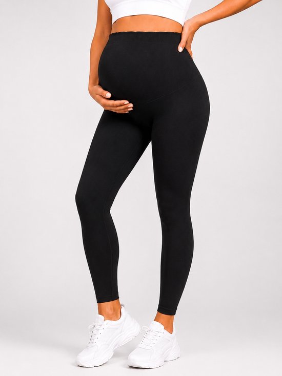 SparkNine Bellyflex zwangerschap legging - S - zwart - hoge taille - rekbaar - maternity - geribbelde tailleband - stijlvol & ademend