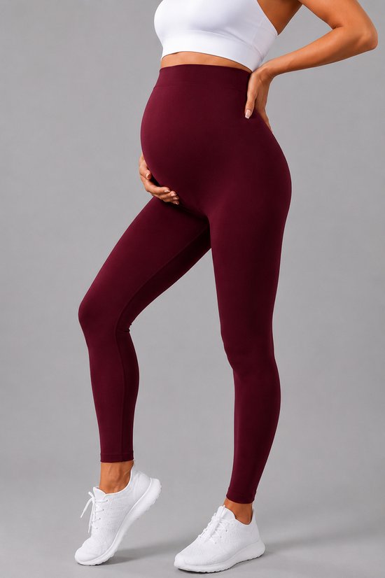 SparkNine Mamaactive maternity legging - M - rood - hoge taille - rekbaar - zacht & ademend materiaal - ondersteunend - zwangerschapslegging