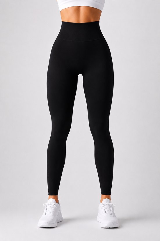 SparkNine Serenafit sportlegging - S - zwart - hoge taille - zacht & comfortabel materiaal - tweede huid - stretch - buikcontrole