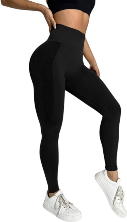 SparkNine Smoothlift sportlegging dames - M - zwart - naadloos - tummy control - scrunch - squatproof - zacht & comfortabel