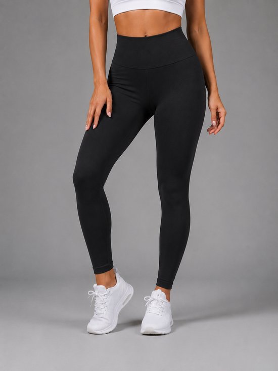 SparkNine Vibe sportlegging - L - zwart - squat-proof - butt crunch - elastisch - high waist - ondersteunend