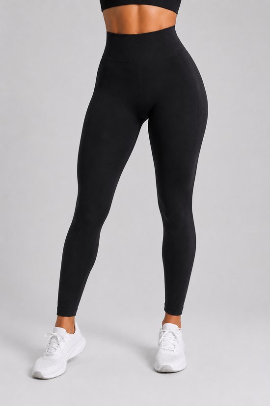 SparkNine Zephyr sportlegging - S - zwart - high waist - squat-proof - stevig & ondersteunend - but crunch