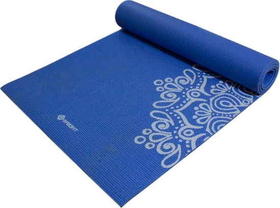 Specifit Yogamat Marrakech Blauw - Fitnessmat 170 x 60 cm met Opdruk van Specifit