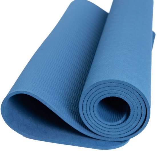 Spiru TPE Yogamat Navy Blauw – Extra Dik – 6 mm – 183 x 61 cm weekenddeal