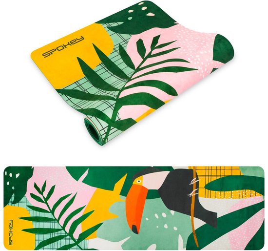 Spokey HOME JUNGLE - Fitnessmat - Antislip - microfiber suède toplaag - 183×61 cm - dikte 4mm van Spokey