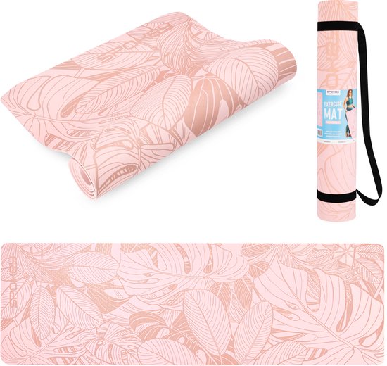 Spokey LEAF yogamat Thermoplastische elastomeer (TPE) Roze van Merkloos