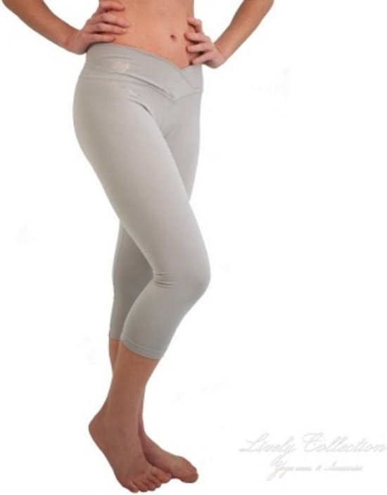 Sport Broek Capri-Yoga broek-gym-fitness-Licht grijs - Extra Small van MOVE.