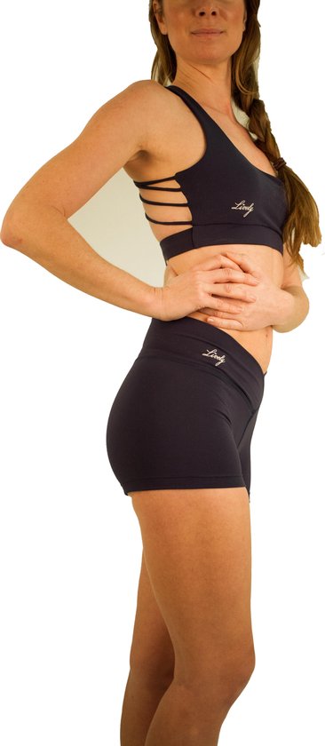Sport broek-yoga broek-hardloop short-donker grijs-extra small van Vertvie