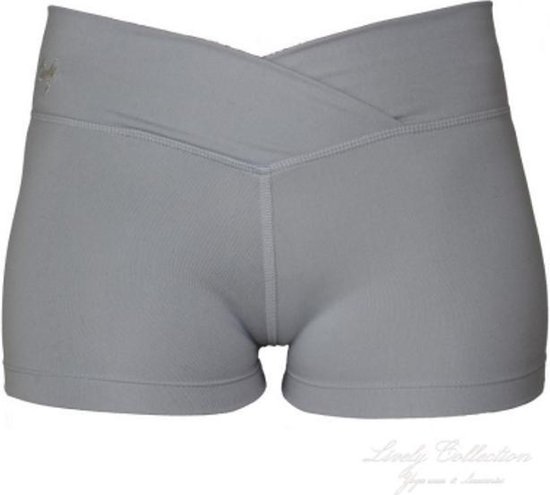 Sport broek-yoga-yogabroek-hardloop short-licht grijs-small van Finesse Fitness