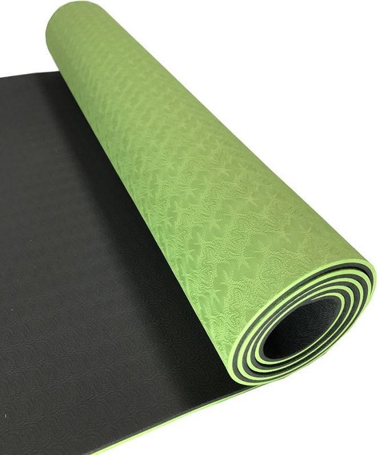 Sportbay Deluxe Yogamat - 183 x 61 cm - Groen/Grijs