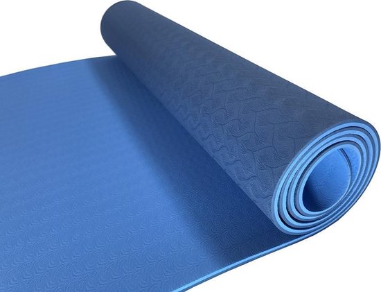 Sportbay Deluxe Yogamat -Licht Blauw - 183 x 61 x 0.6 cm