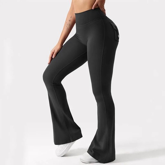 Sportbroek - 2025 Nieuwset - Dames compressie - fitness zakken - yoga broek - leuk en fijn om te sporten - elegant nu aantrekkkelijk - van Merkloos