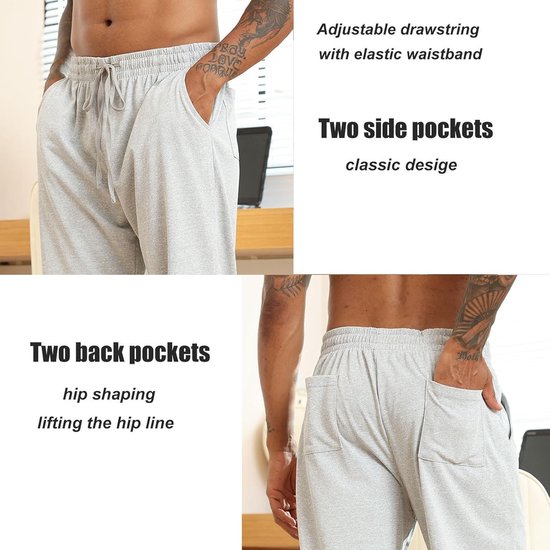 Sportbroek Heren - Joggingbroek Lange - Actieve Vrije Tijd - Ademend Materiaal - M tot 4XL