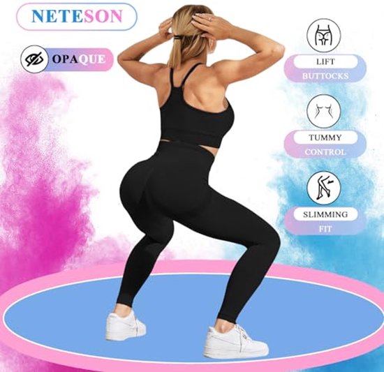 sportkleding - Dameslegging, sport, push-up, butt lift, fitnessbroek - yogabroek en pilates, gym van Merkloos