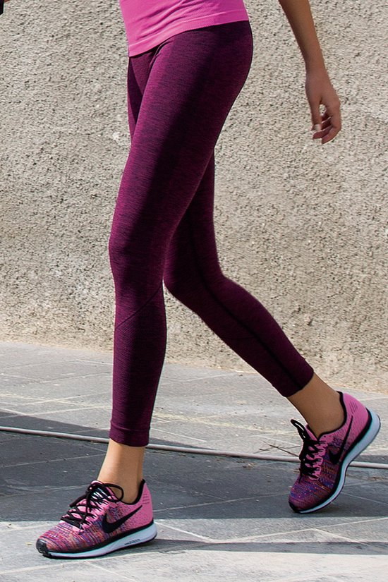 Sportlegging Dames - Fitness & Training Legging (S-213) -SALE- Maat L - PAARS van Merkloos