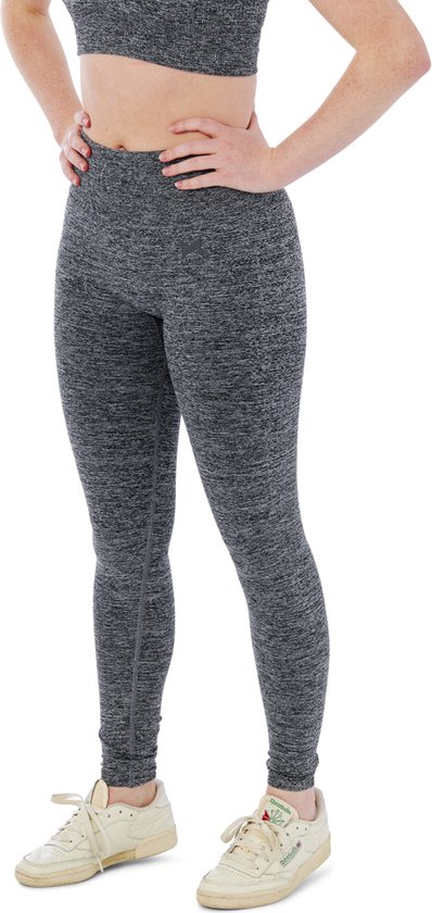 Sportlegging Dames High Waist - Antraciet - Maat L - Legging Dames - Sportkleding Dames Legging