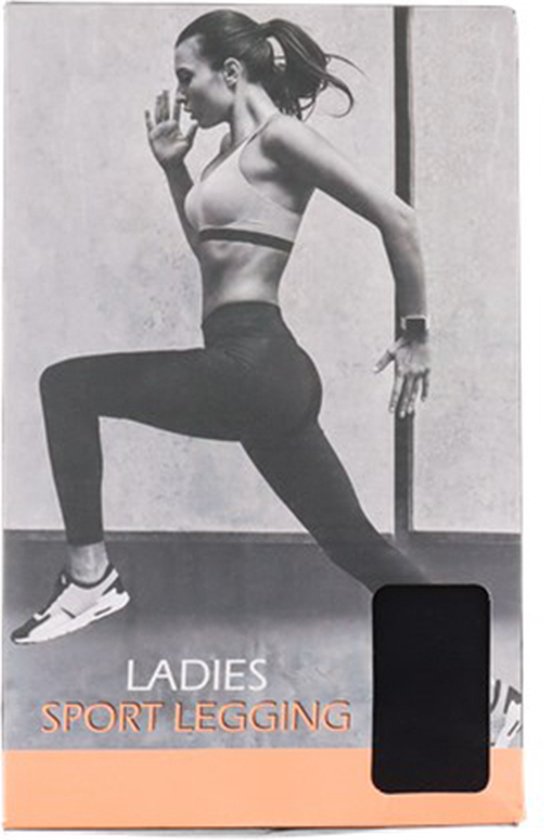 Sportlegging dames - Maat L - Zwart - Legging van Merkloos