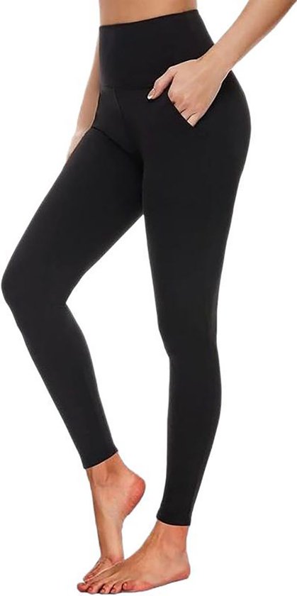 Sportlegging dames - Maat M - Leggings voor Vrouwen - Sportkleding dames - Sportbroek dames - Sportlegging - High waist - Shape legging - Hardloopbroek dames - Yoga legging dames - Voor Sport, Yoga en Gym - Voor Vrouwen en Meisjes - Zwart - 1 Stuk van Merkloos