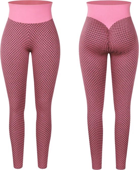Sportlegging dames Small – legging dames meisje - Tiktok legging – Roze/pink van Move Boosts