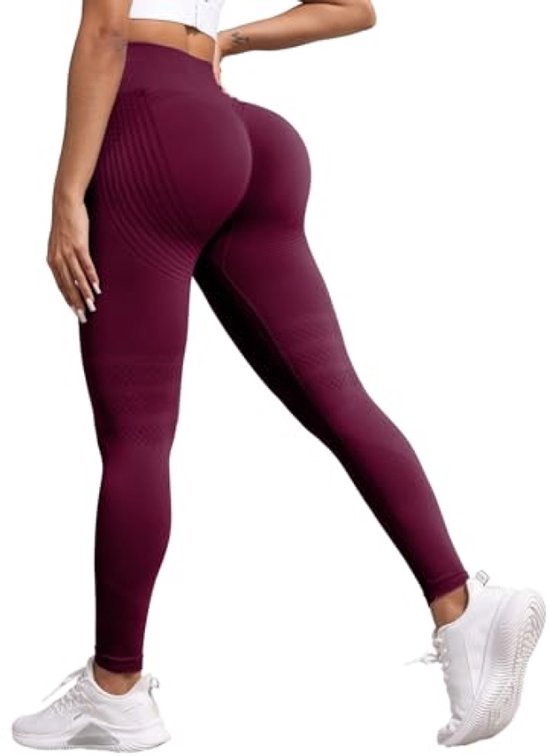 Sportlegging voor dames met hoge taille en vormgevend effect - Naadloze compressiebroek voor training